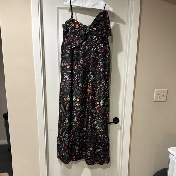 chinese dress ladies Anthropologie Strapless Satin Maxi Slip Dress – Taite Ro main image 0